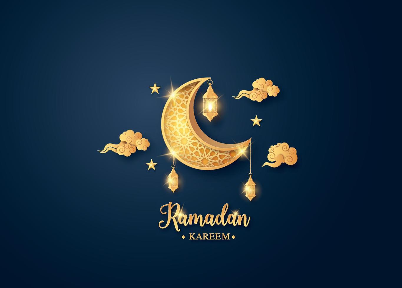 Ramadan Kareem greeting card vector