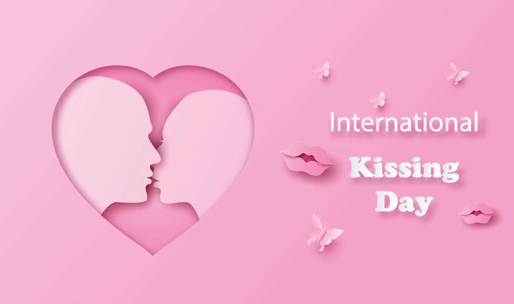 World kiss day. vector