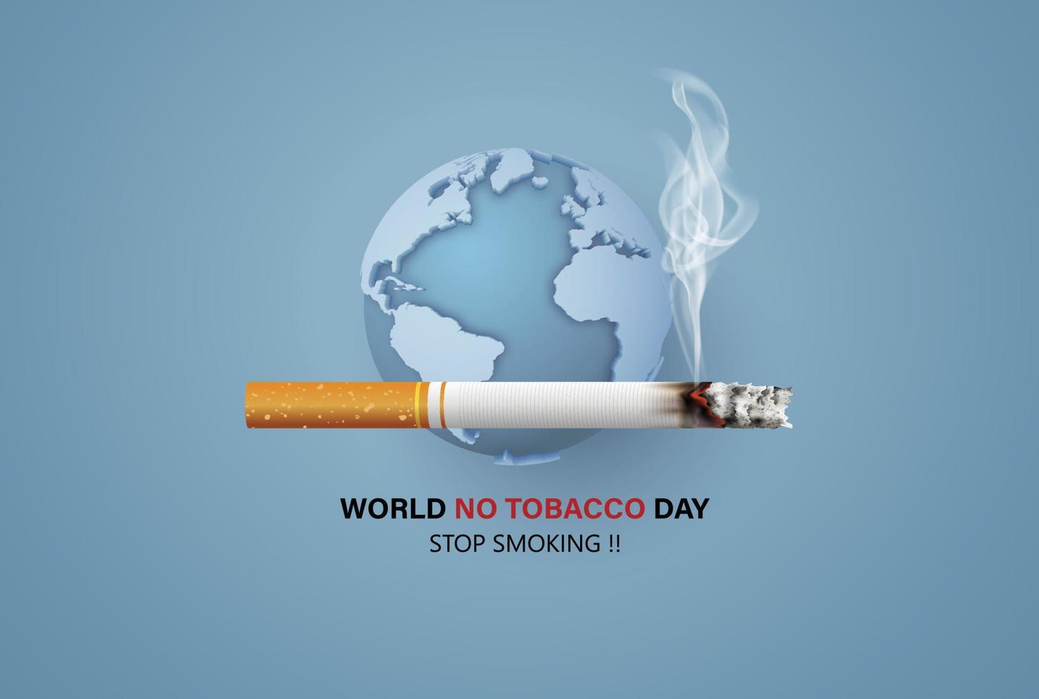 no smoking and World No Tobacco Day vector