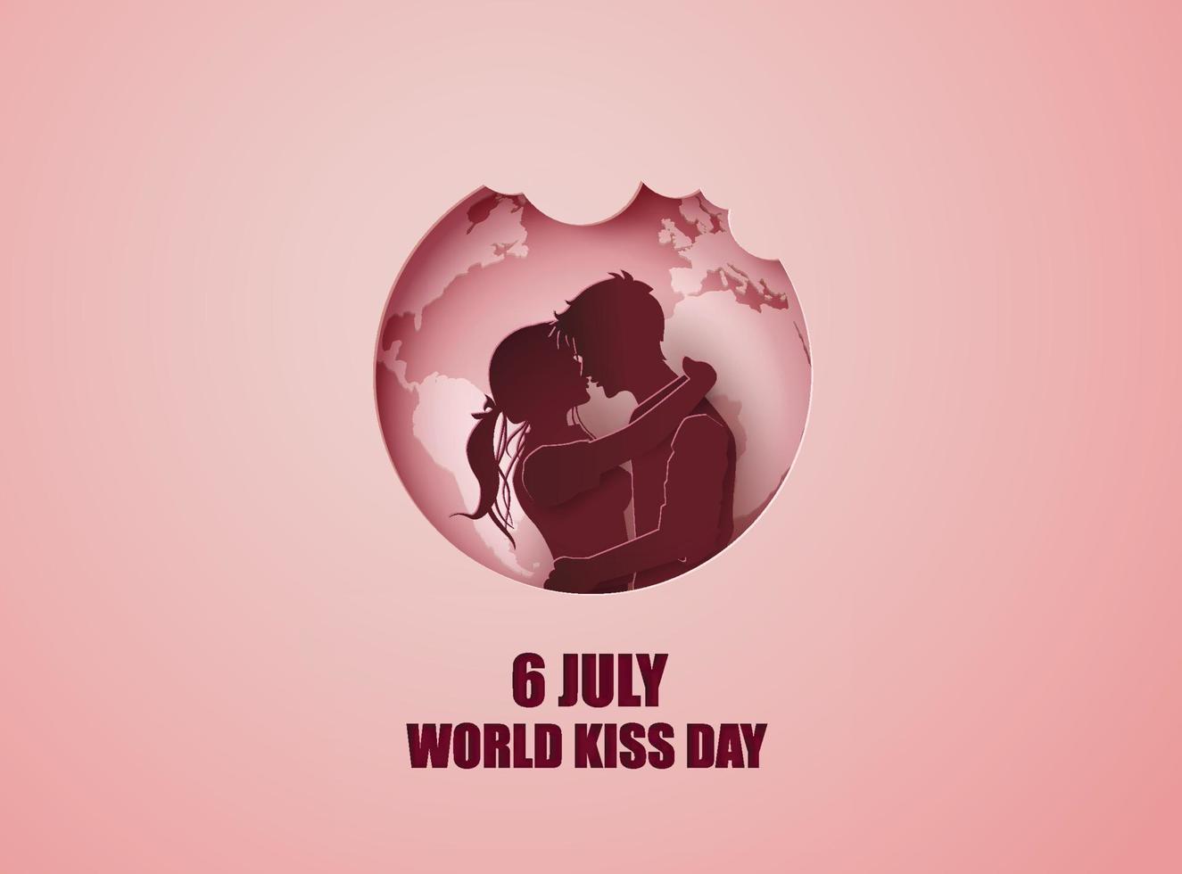 World kiss day. vector