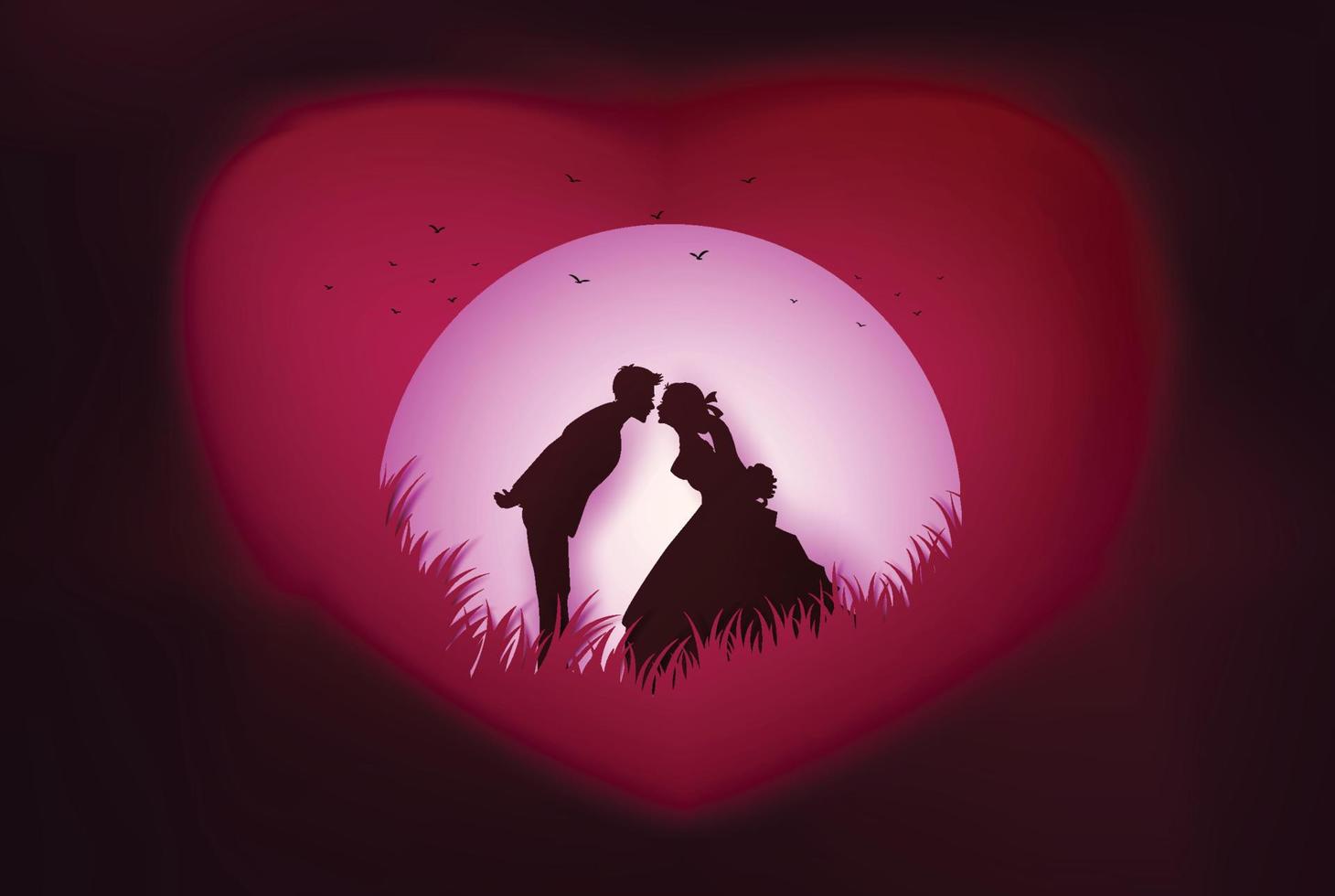 Illustration of love and valentine's Day, vector