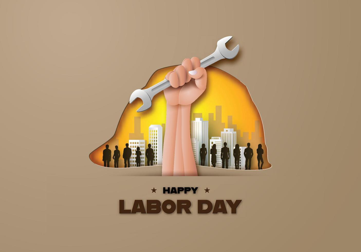 Labor day concept vector