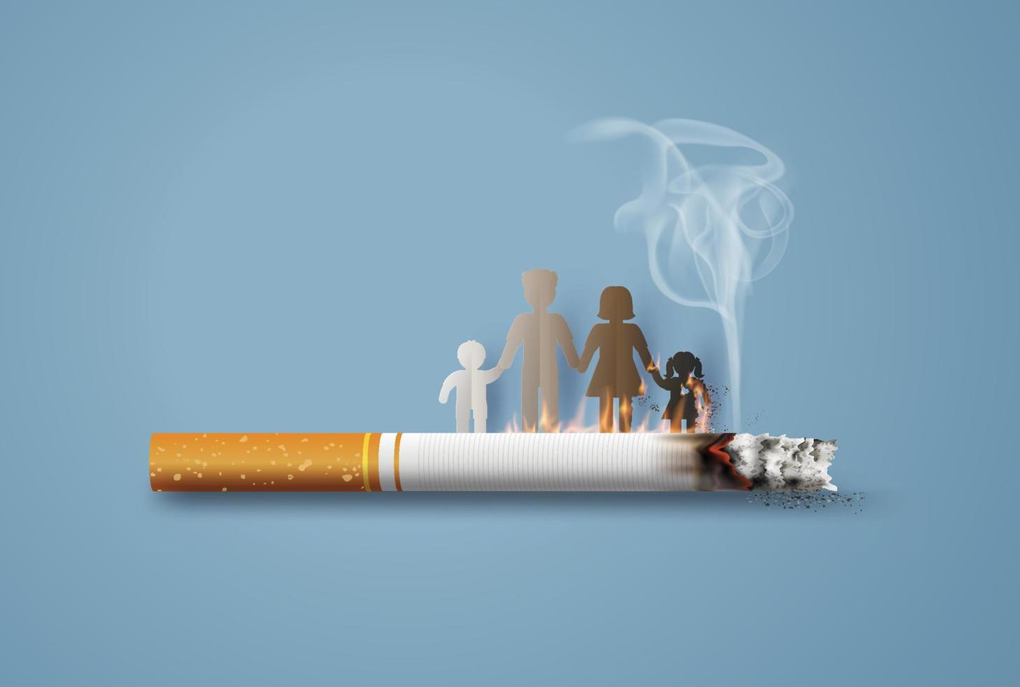 No Smoking and World No Tobacco Day vector