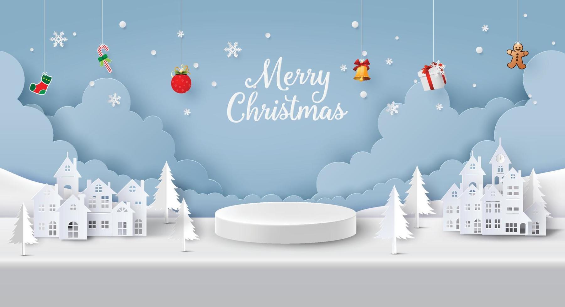 Merry Christmas and Happy New Year vector