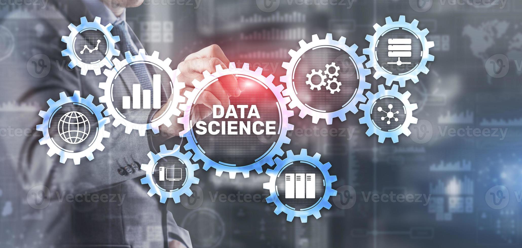 concepto de tecnología de internet de análisis de negocios de ciencia de datos foto