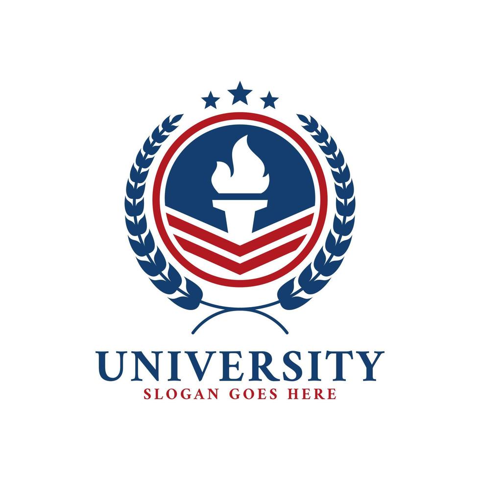 Education Logo Template For College And University School Emblems vector