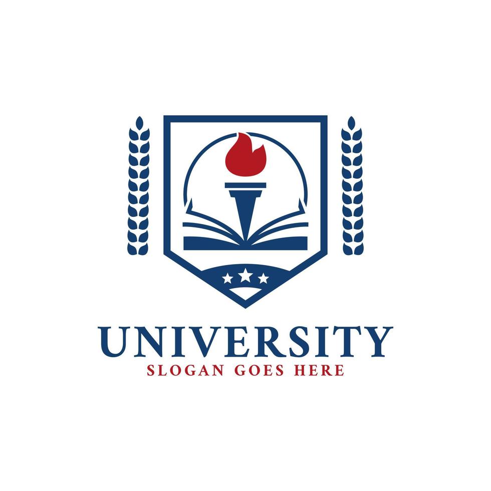 logotipos de educación para universidades, campus, colegios, escuelas secundarias e instituciones educativas vector