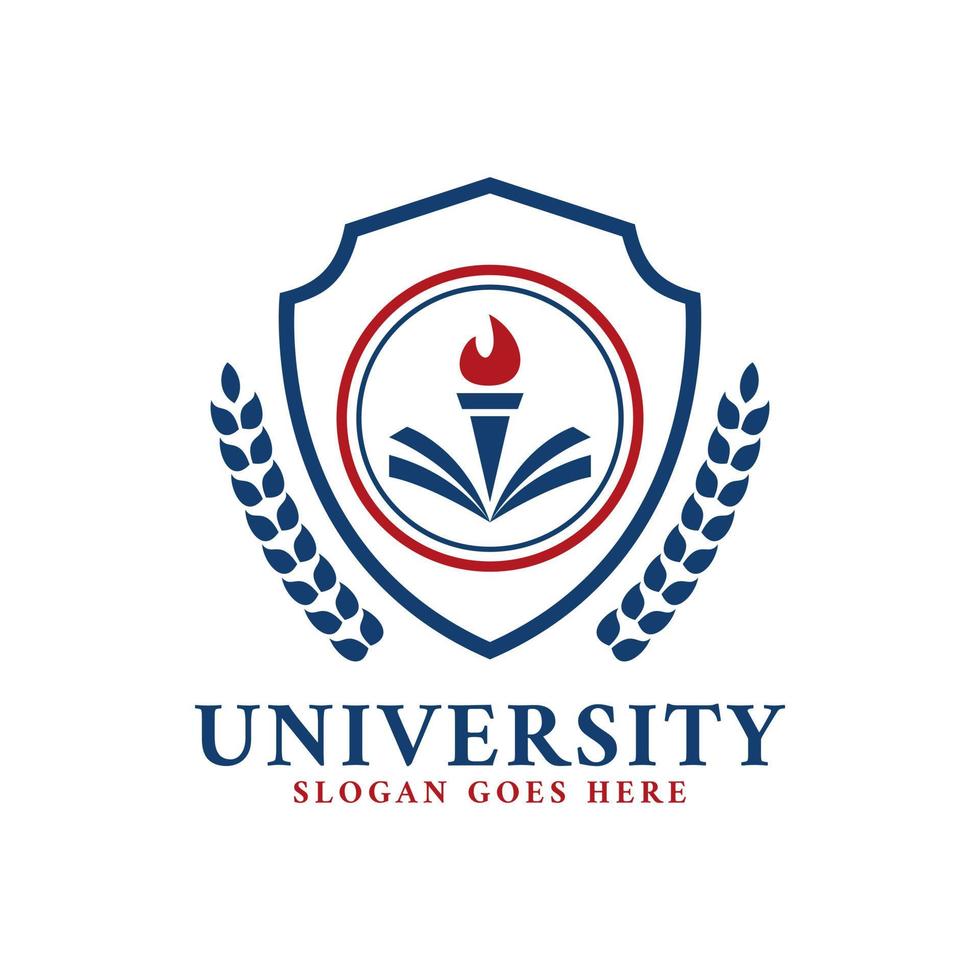 concepto de logotipo de universidad o escuela secundaria vector