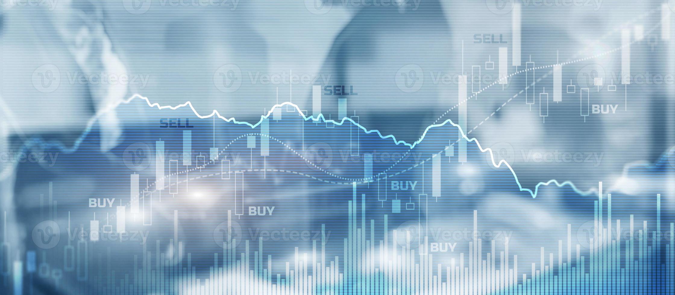 Trading investment and economics concept. Mixed Media Trade concept
