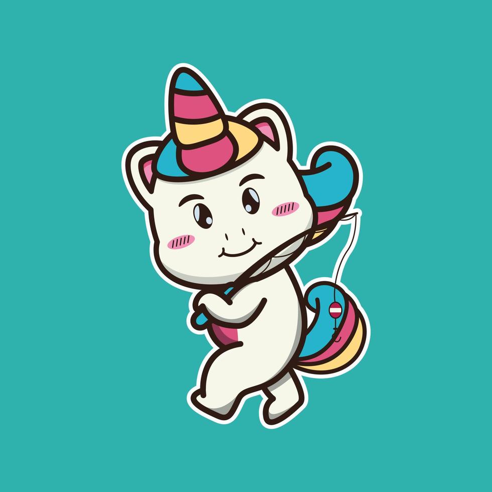 vector illustration of cute unicorn
