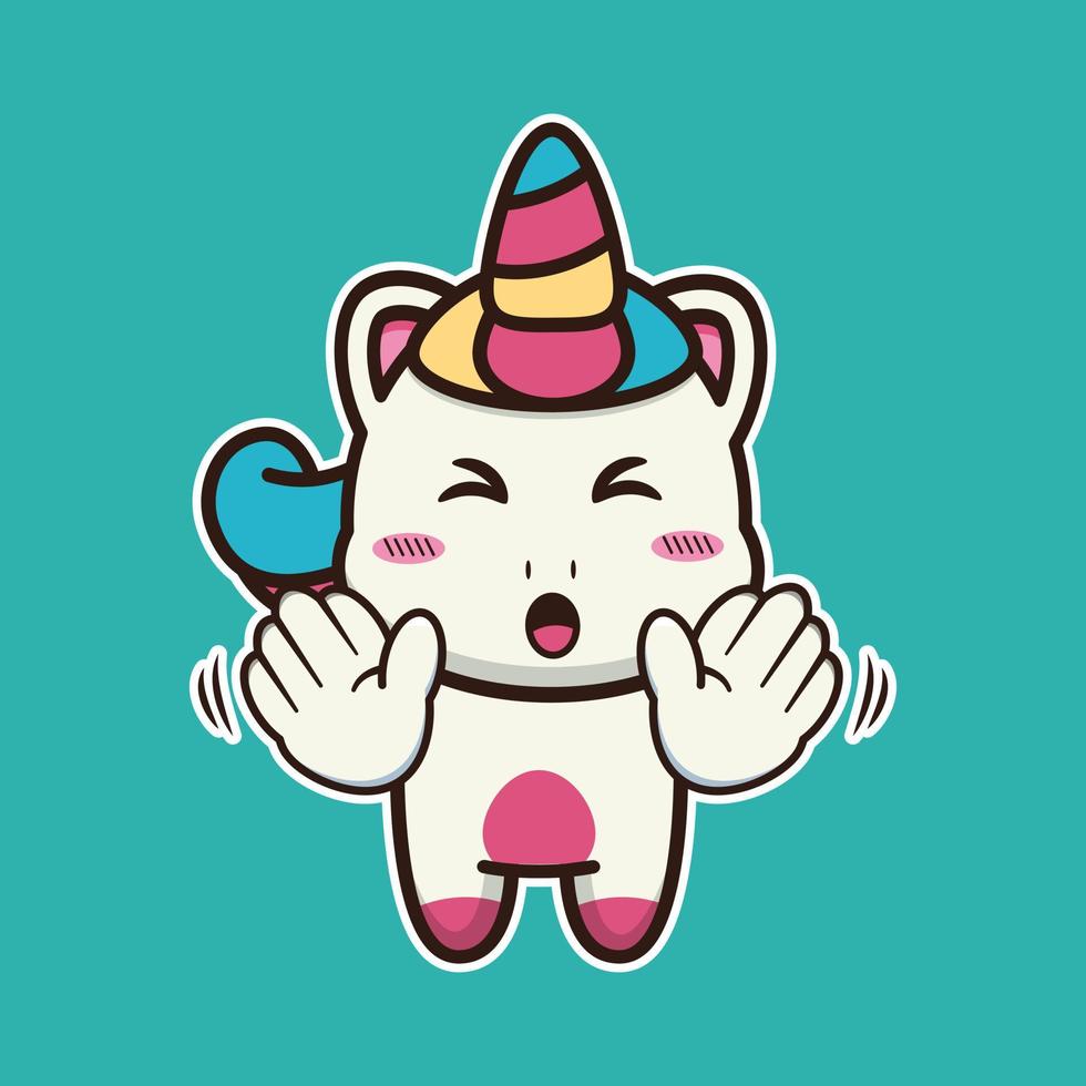 vector illustration of cute unicorn