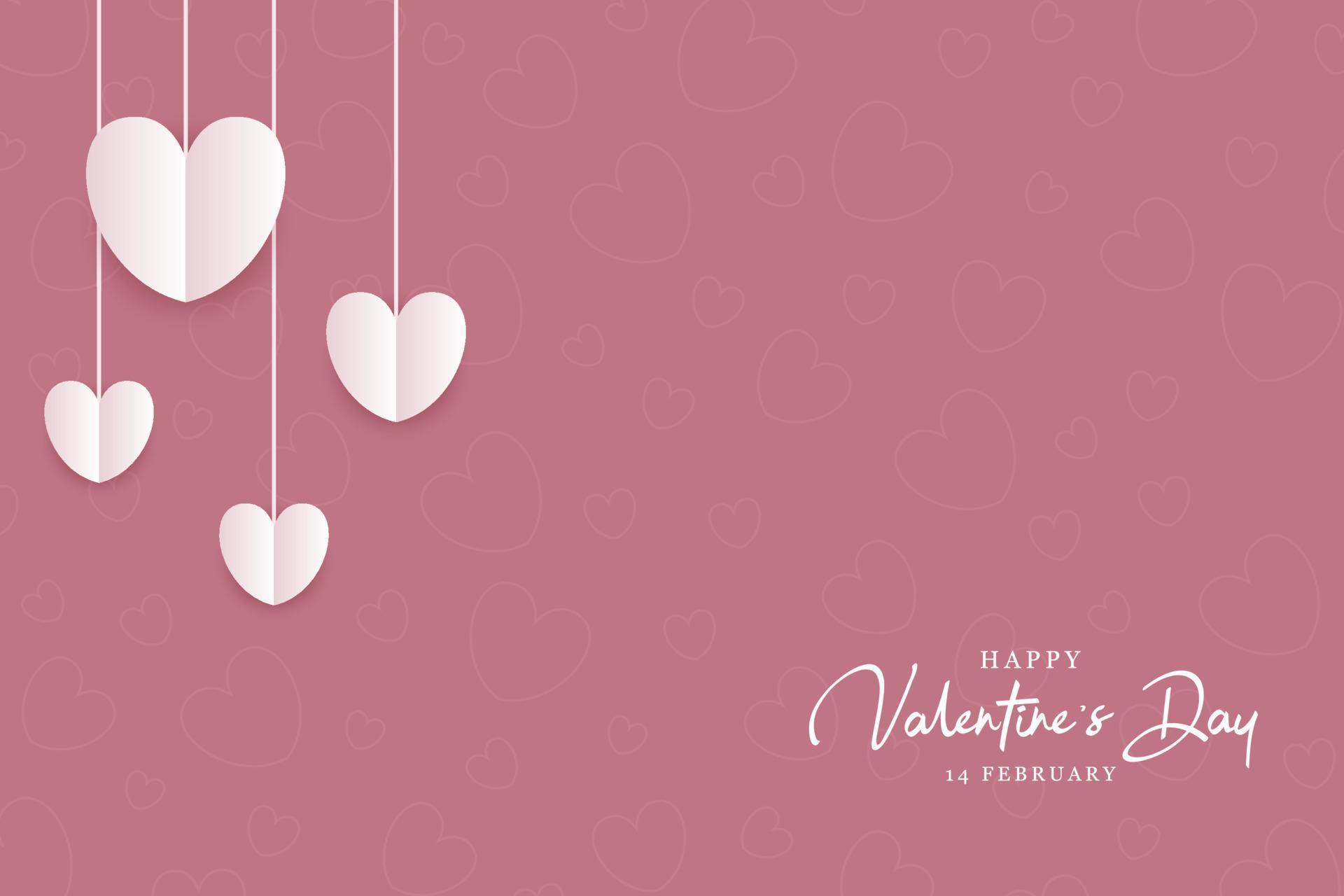 Minimalist happy valentine's day background 5171293 Vector Art at Vecteezy