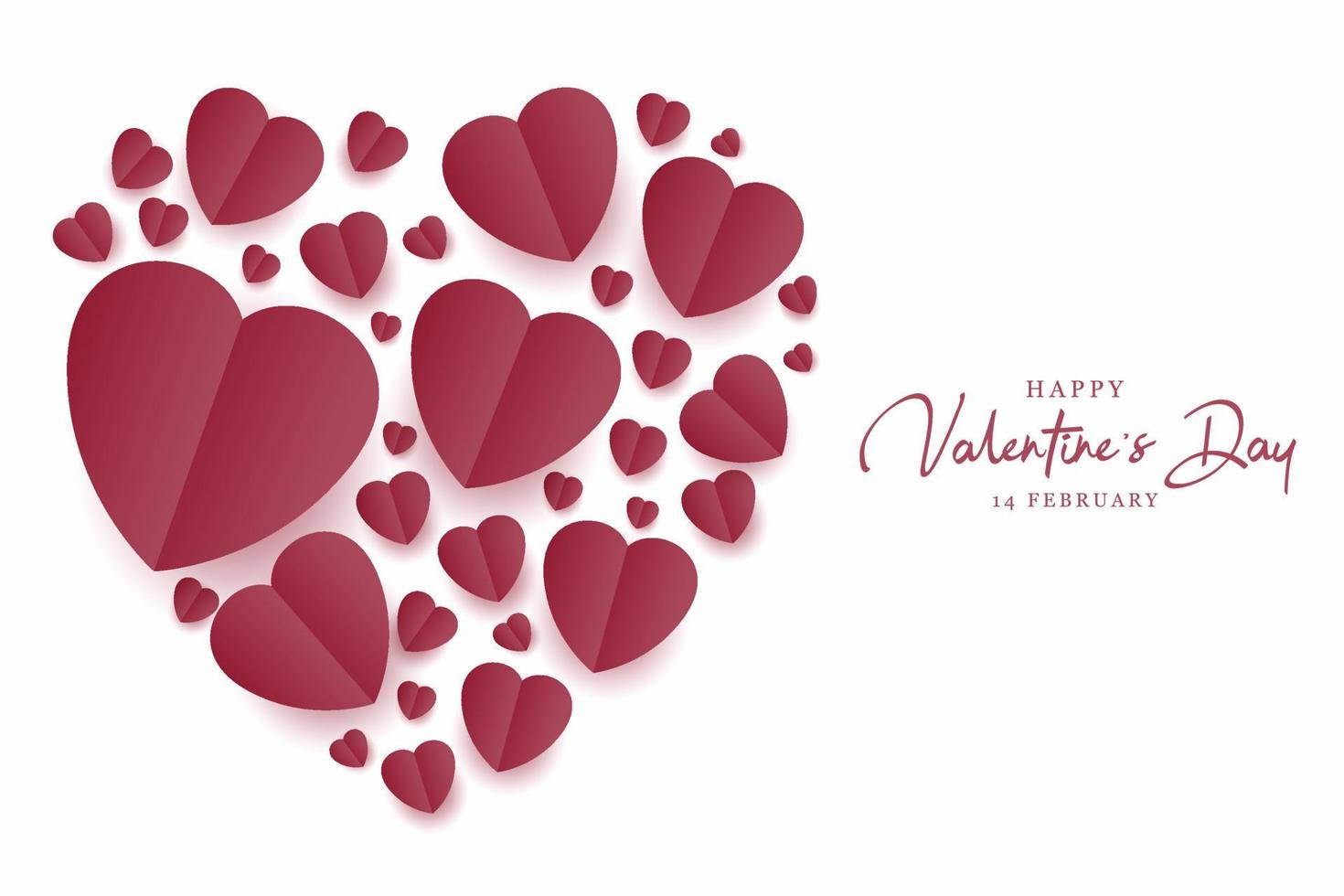 Minimalist happy valentine's day background vector