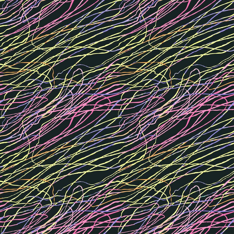 Seamless pattern with hand drawn abstract lines, doodles vector