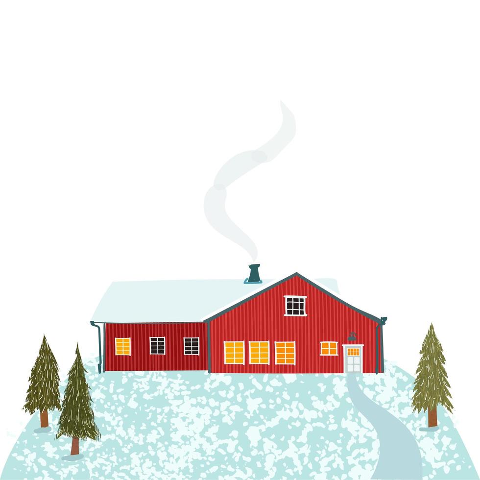 ilustración de paisaje de invierno vector