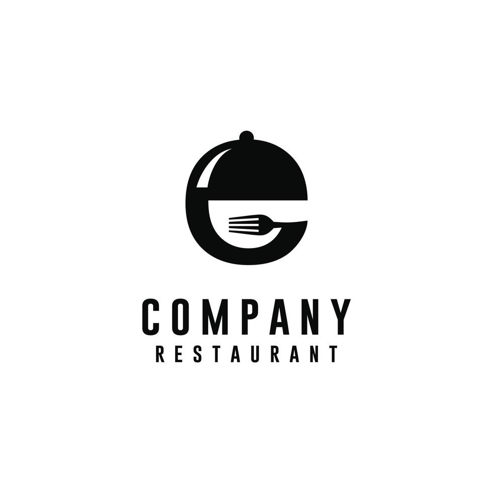 e carta logo diseño comida restaurante café inspiración vector