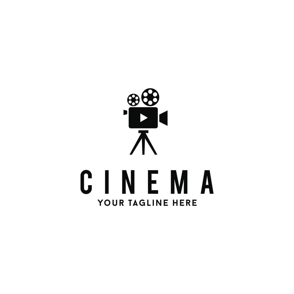 imagen, película, cine, diseño de logotipo de cámara vintage vector