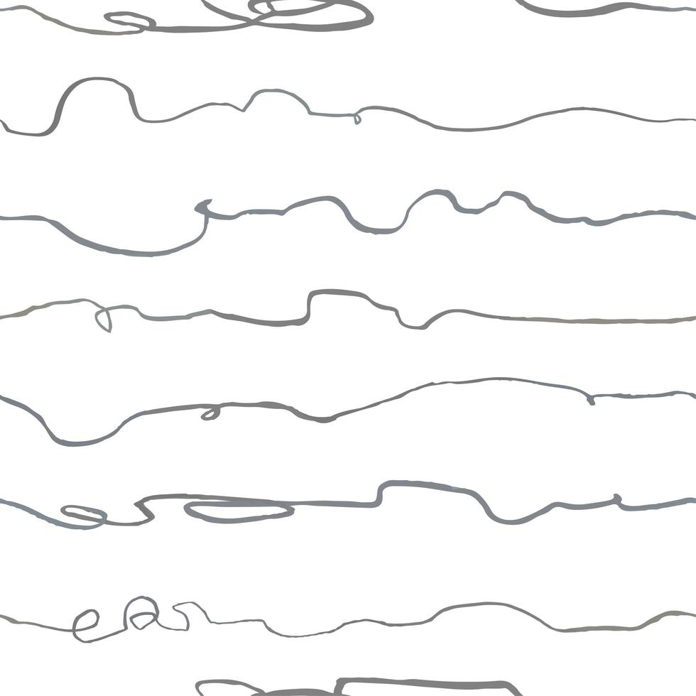 Seamless pattern with hand drawn abstract horisontal lines, doodles vector