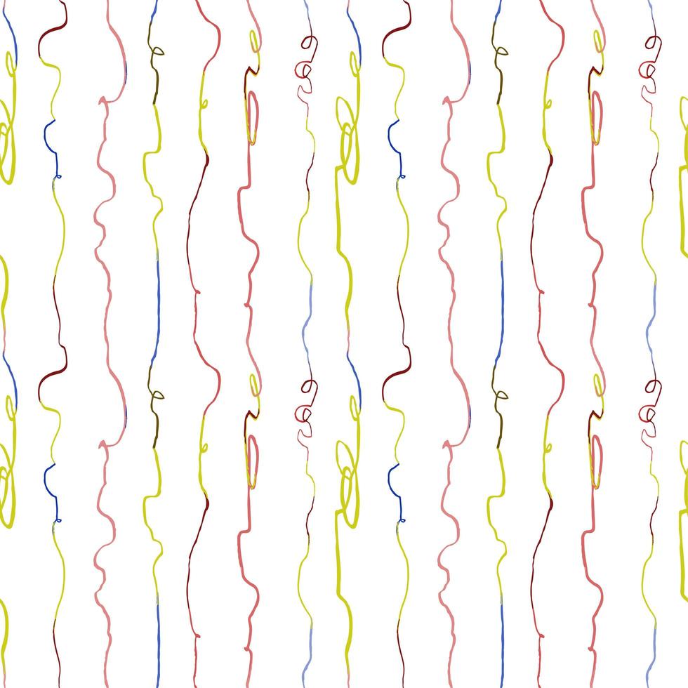 Seamless pattern with hand drawn abstract vertical lines, doodles vector
