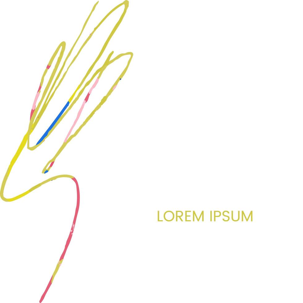 Hand draw frame abstract template vector