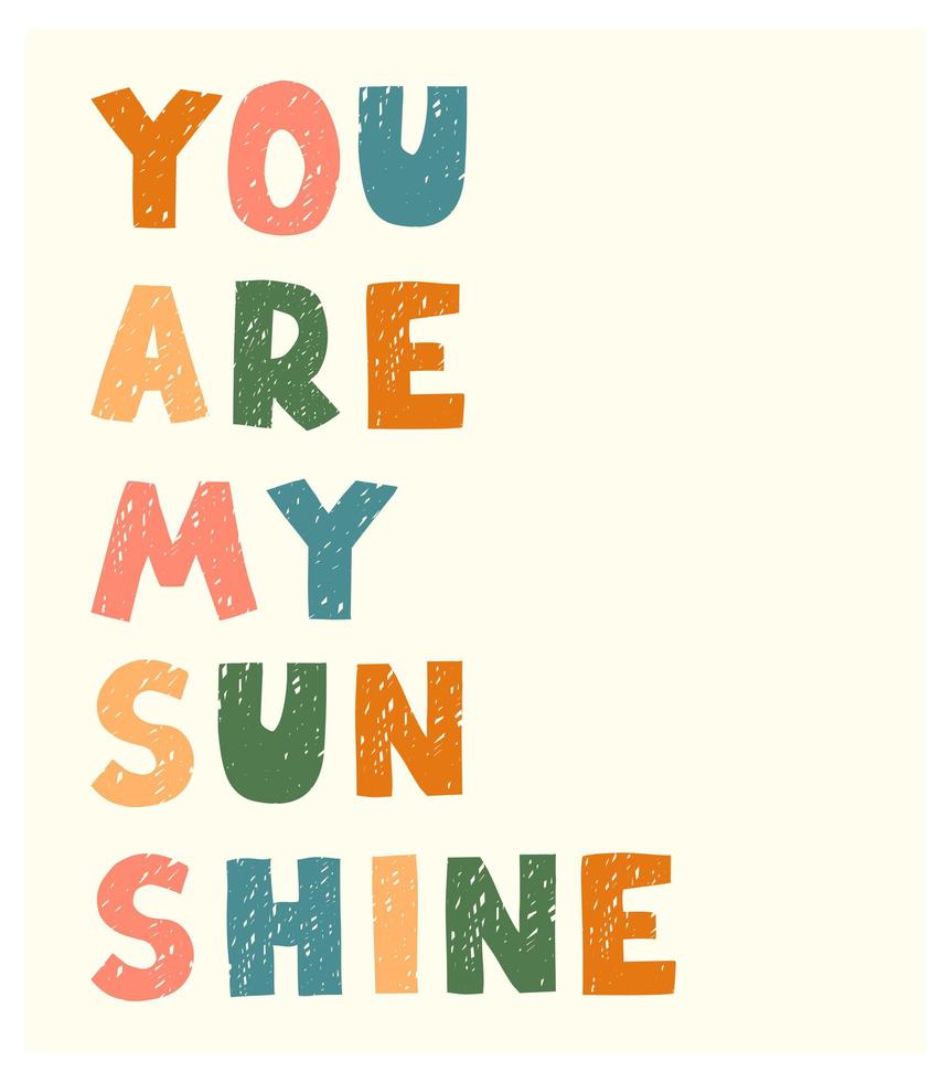 You Are My Sunshine Lyrics Nursery Digital Art Print 