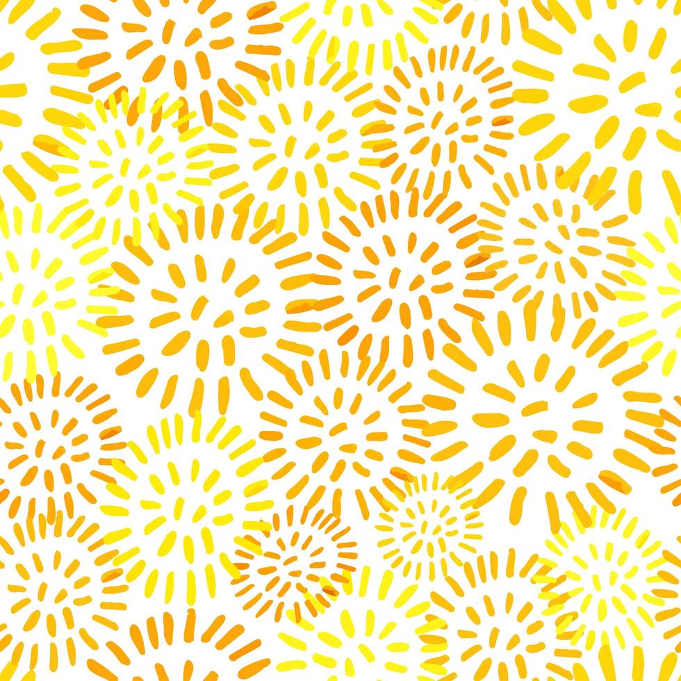 Seamless pattern with colorful hand drawn abstract round elements, doodles vector