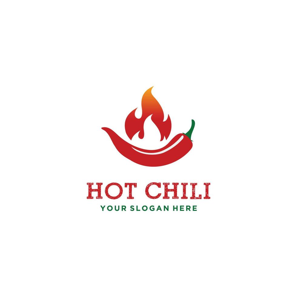 hot and flame chilli pepper logo design inspiration vector