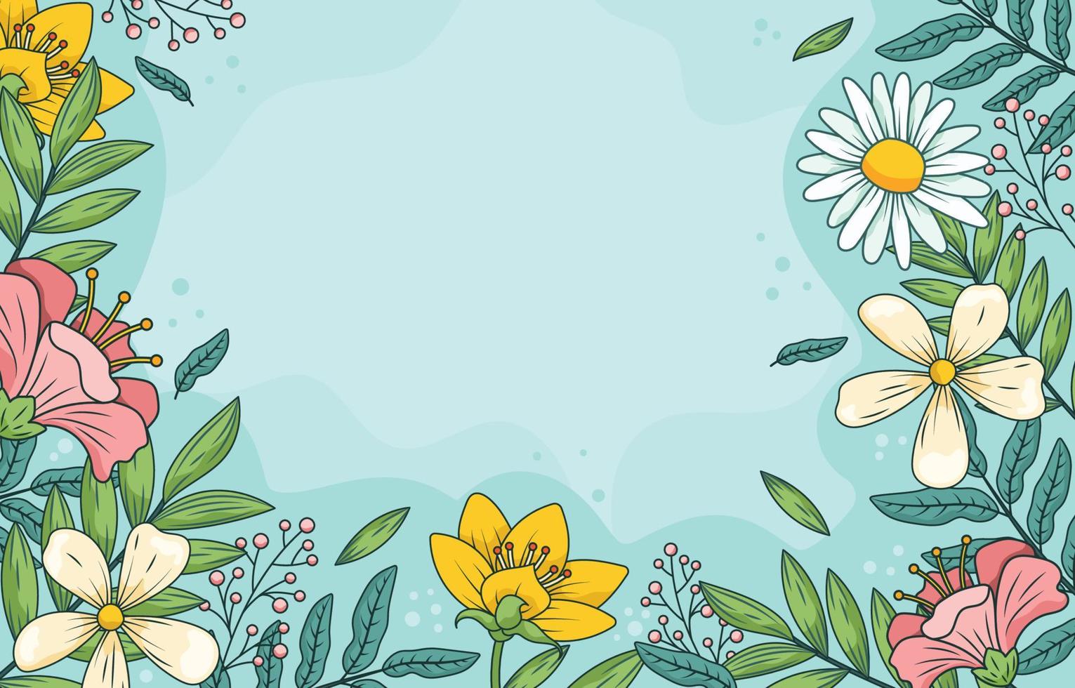 Colourful Spring Floral Concept vector