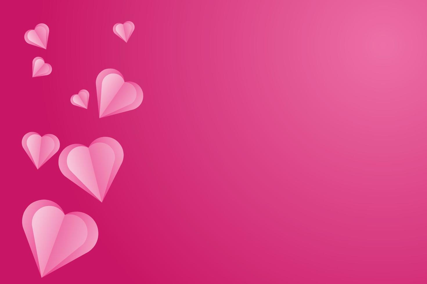 Pink love heart background with copy space. Background concept of ...