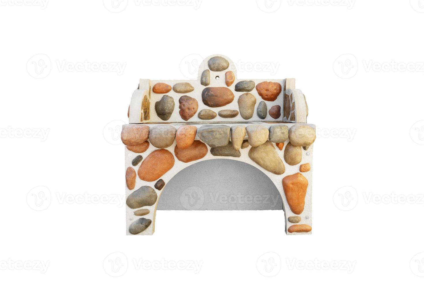 New Stone garden sink isolated on a white background. photo