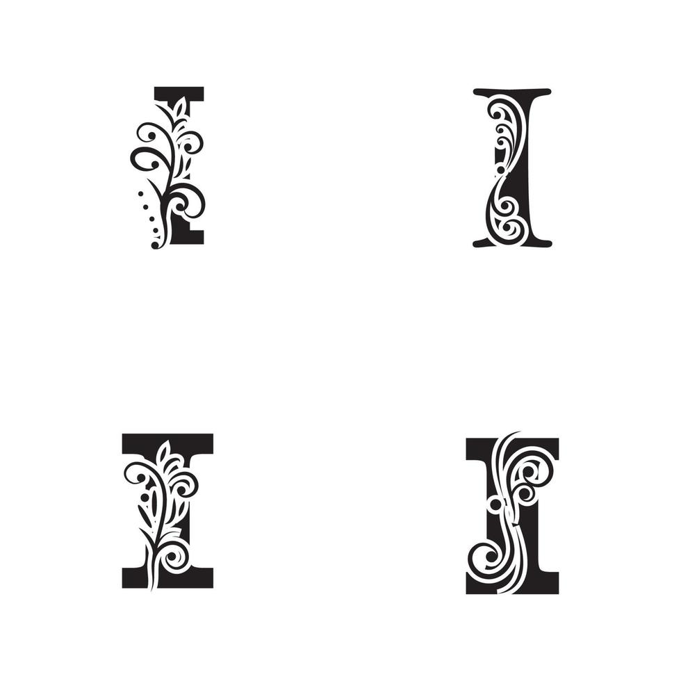 letra i logo alfabeto logotipo vector diseño