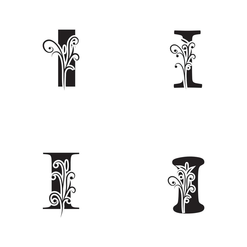 letra i logo alfabeto logotipo vector diseño