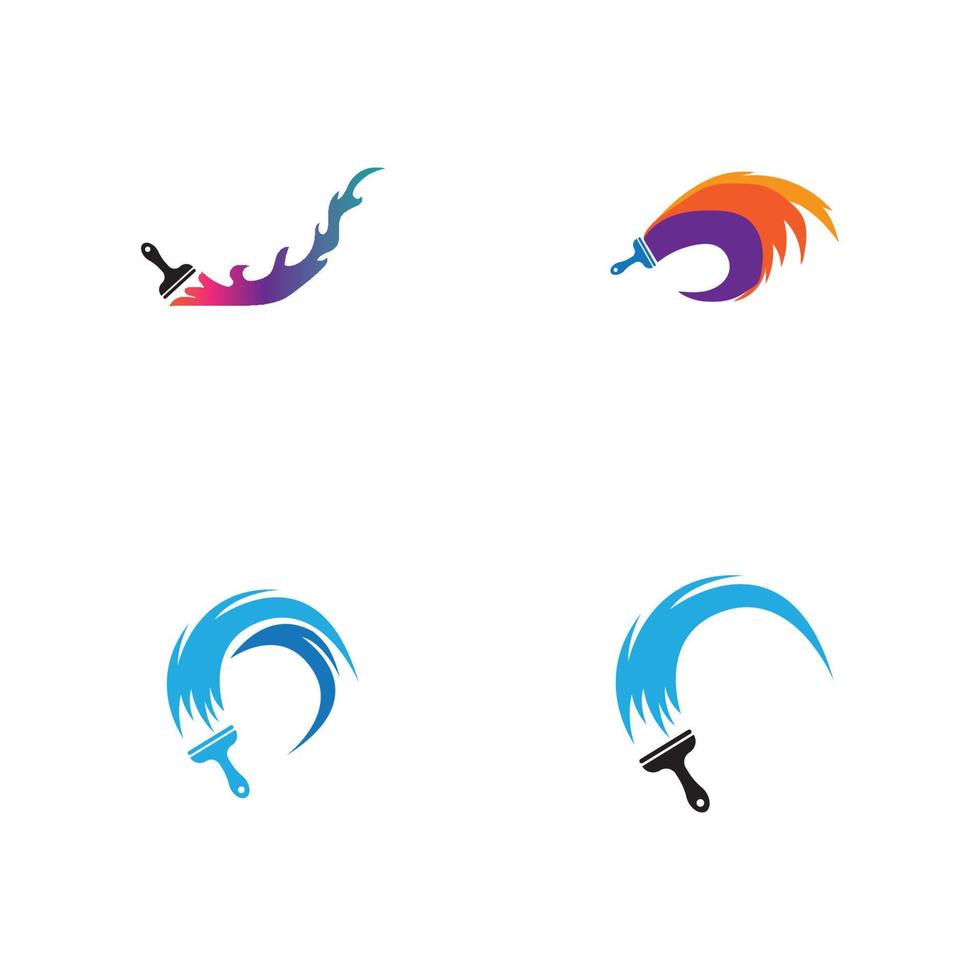 conjunto de pintura logo vector ilustración diseño