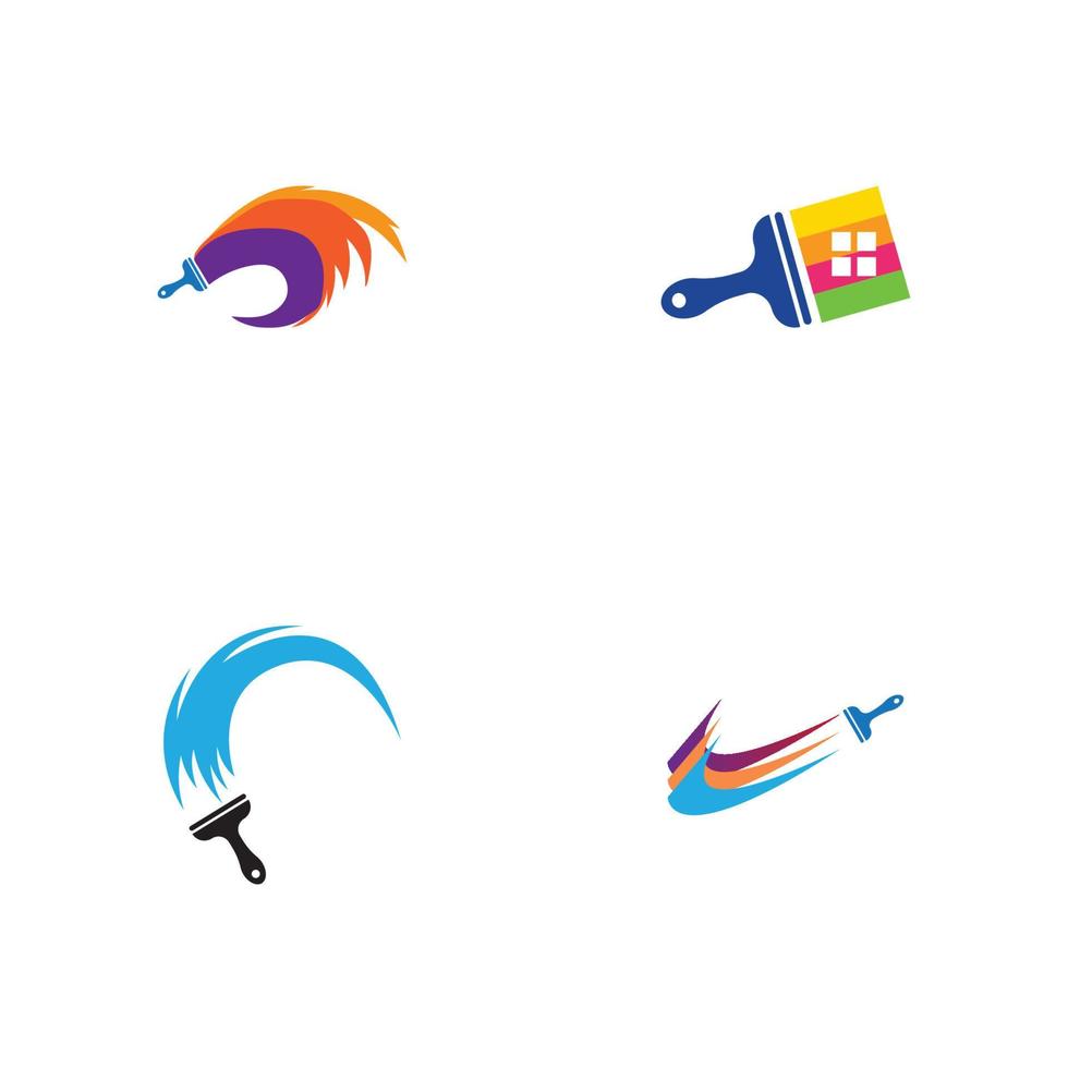 set of Painting logo vector illustration design