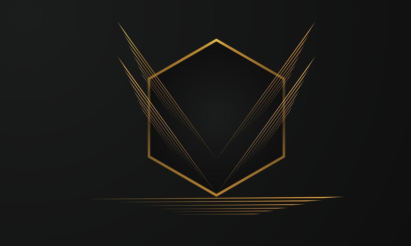 Hexagon Wings Vector Logo Design.  Simple Concept