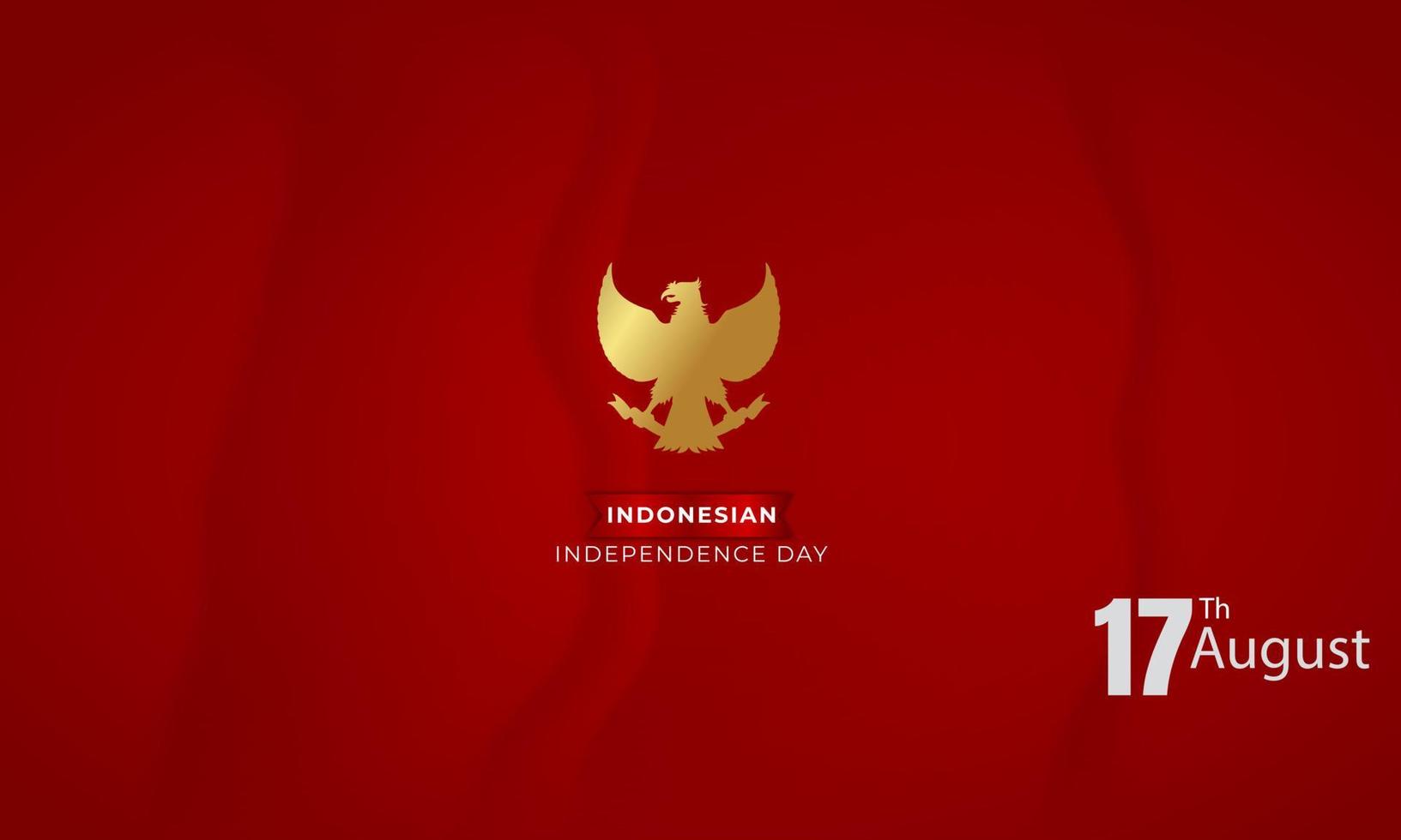 día de la independencia de indonesia con vector de pájaro