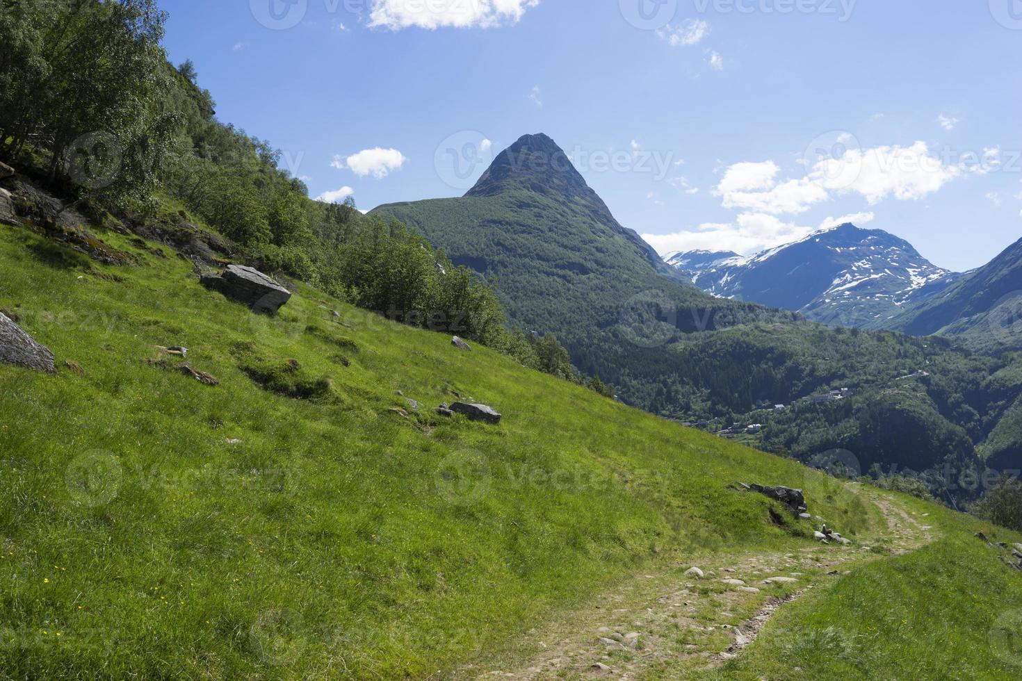 Geiranger is a small tourist village in Sunnmore region of Norway. photo