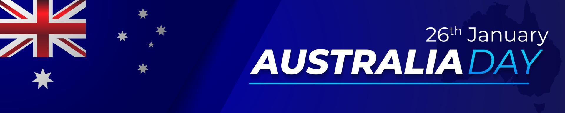 Australia day banner vector background illustration, celebration of 26th january australian holiday nation