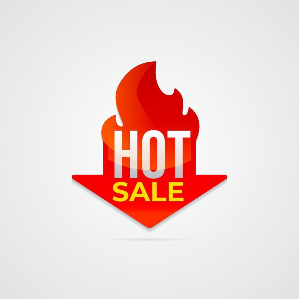 Hot sale label vector illustration, sign sticker graphic element for media promotion product