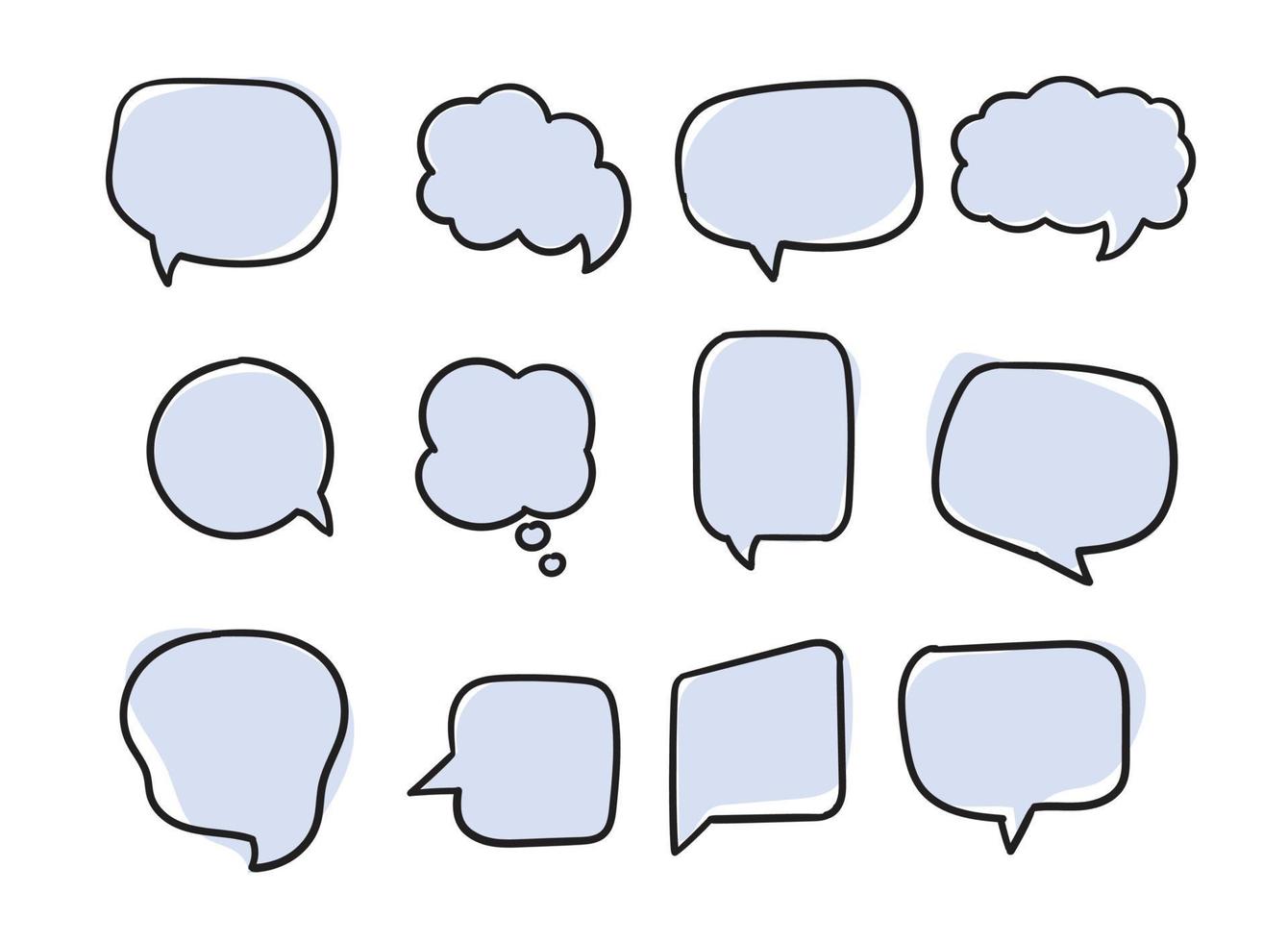speech bubble color vector illustration