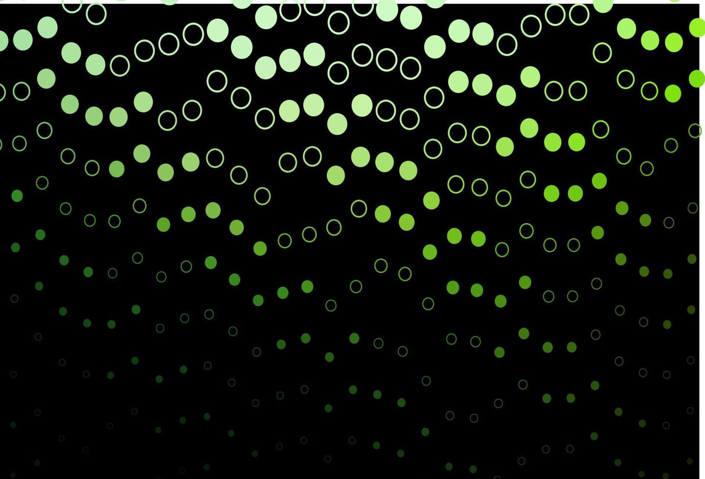 plantilla de vector verde oscuro con círculos.