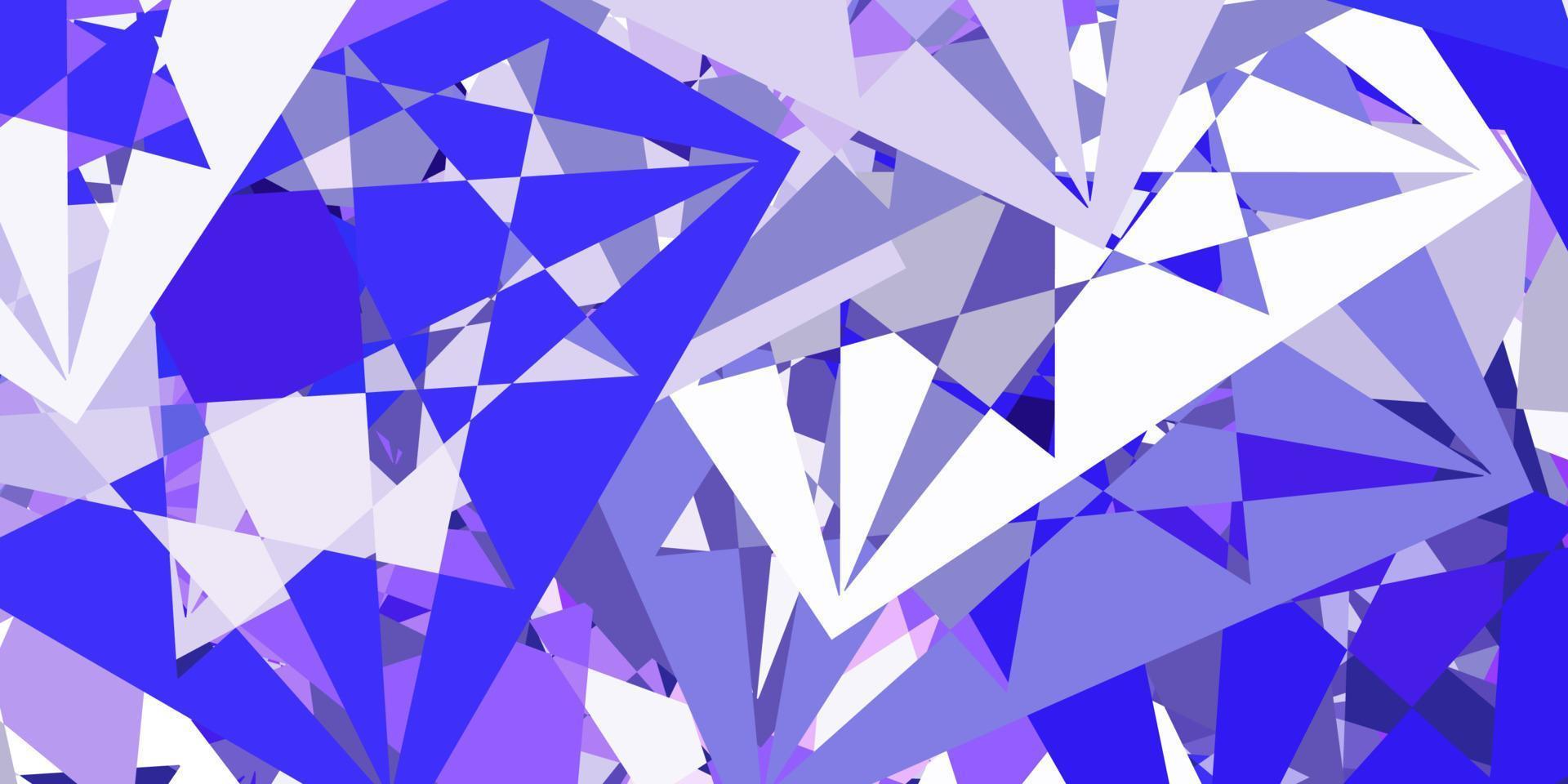 plantilla de vector púrpura claro con formas triangulares.