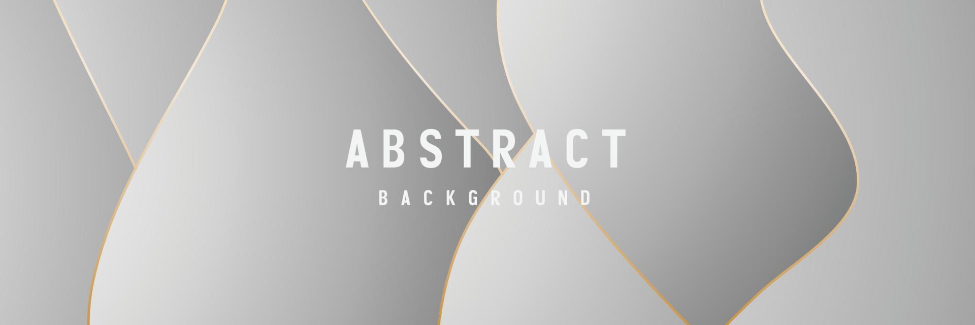 banner Abstract geometric white and gray color background vector illustration.