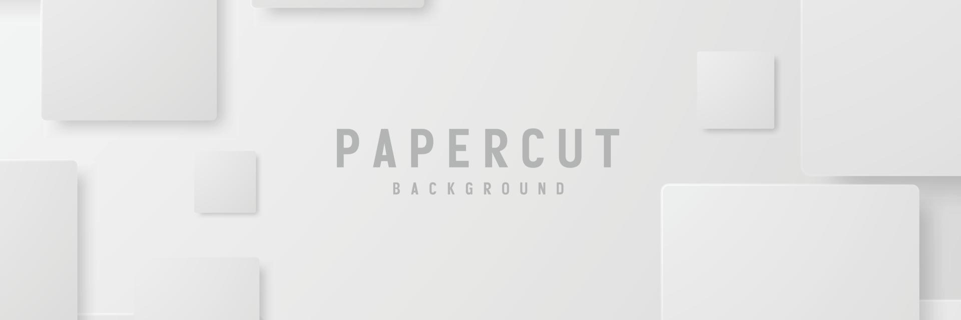 banner Abstract geometric white and gray color background vector illustration.