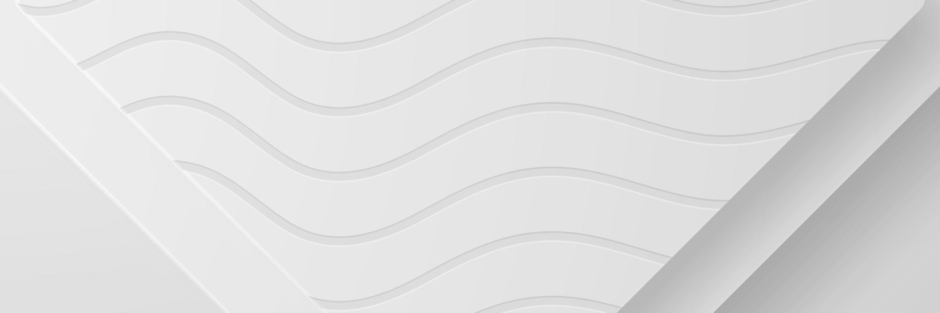 banner Abstract geometric white and gray color background vector illustration.