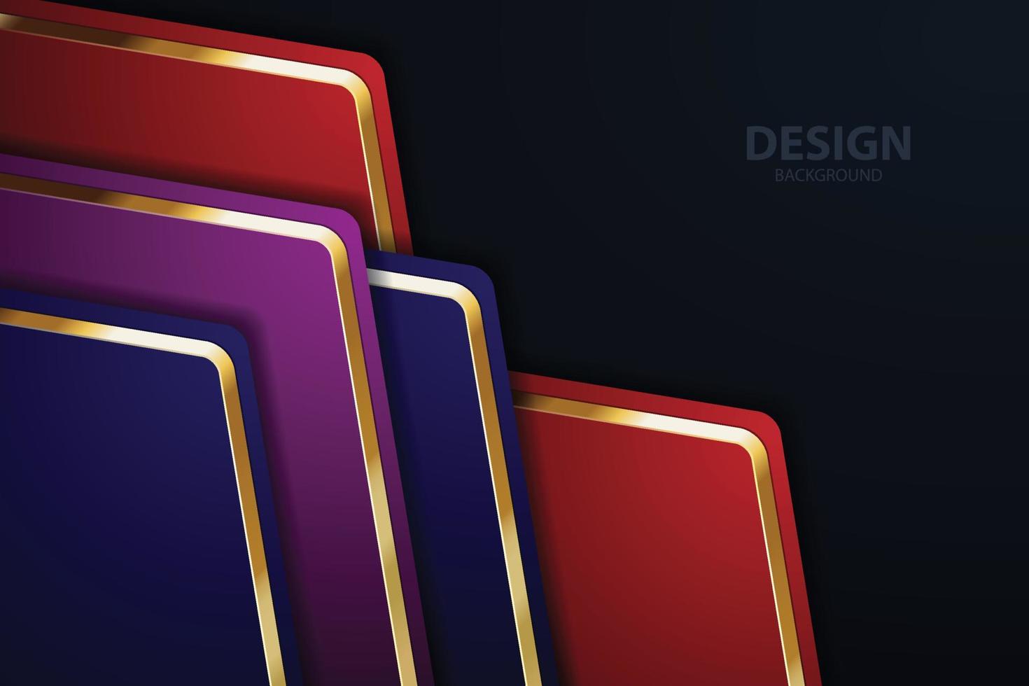 Tablero de fondo de vector abstracto de banner dorado para diseño de texto y mensaje moderno. ilustración vectorial