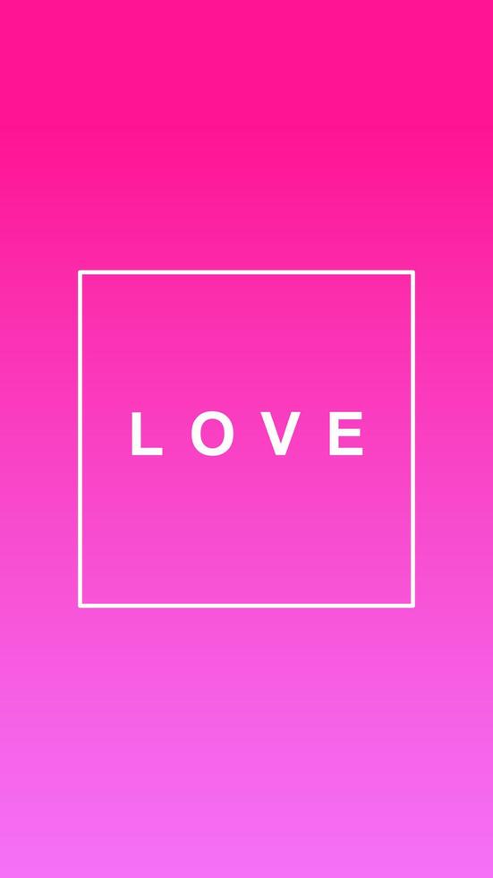 Love social media story duotone template. Gradient purple advertising web banner with text, promotion content layout. Modern vibrant mobile app design. Blending fuchsia color with frame mockup vector