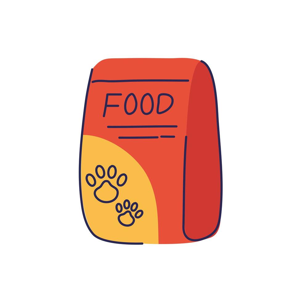 bolsa de comida para perros vector