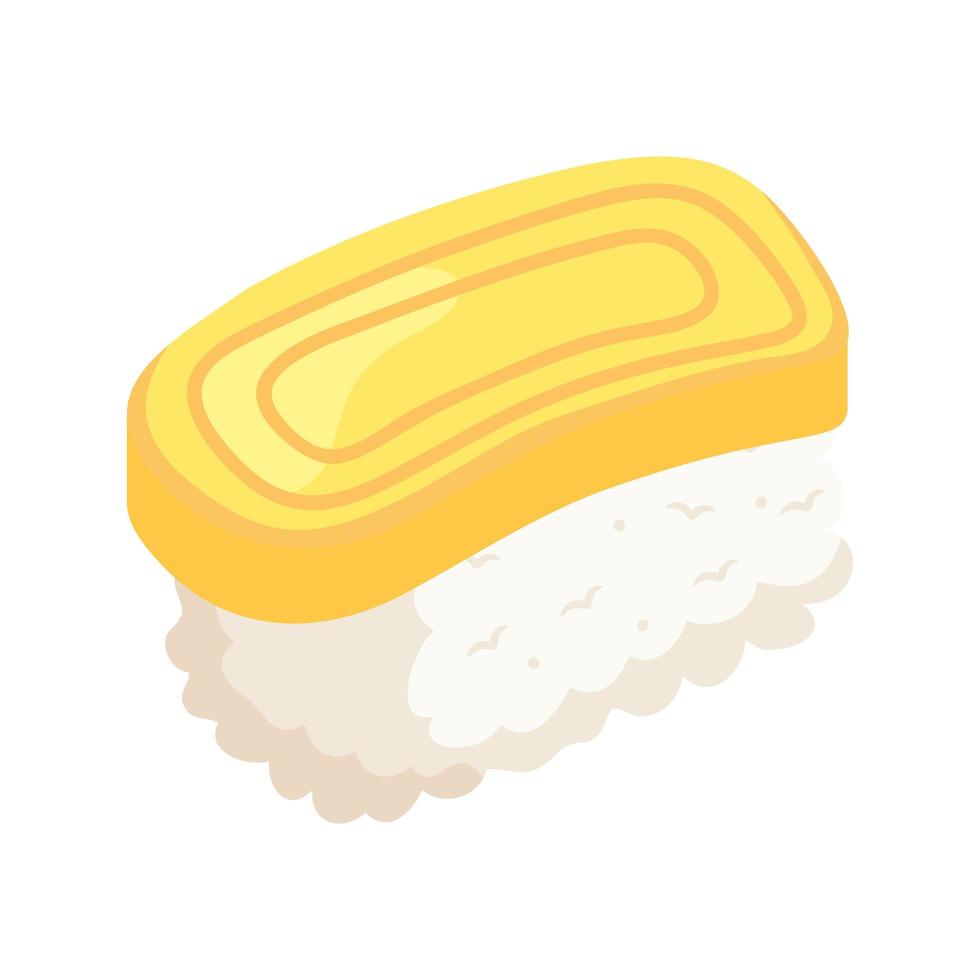 nigiri sushi comida vector