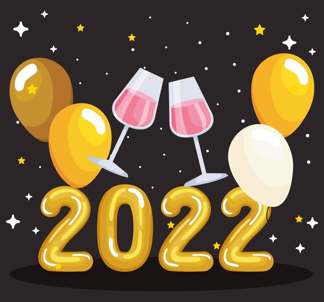 banner of happy new year 2022 vector